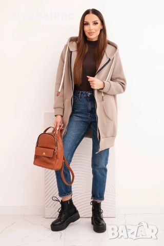 Дамски суичър с изолация и цип, 6цвята , снимка 3 - Суичъри - 52631860