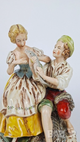 Фигурка на мъж и жена рибари - Gräfenthal, снимка 5 - Статуетки - 52158427