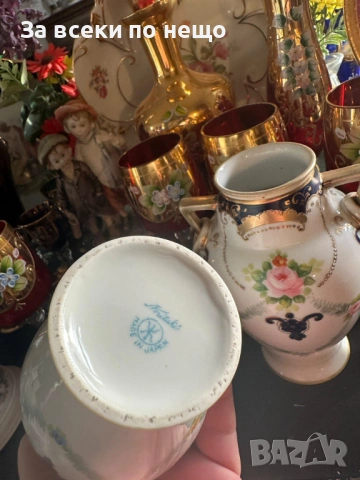 Noritake Japan  Circa 1908 - невероятно красиви две  японски вази с две ръкохватки Код P1873, снимка 3 - Вази - 53310986