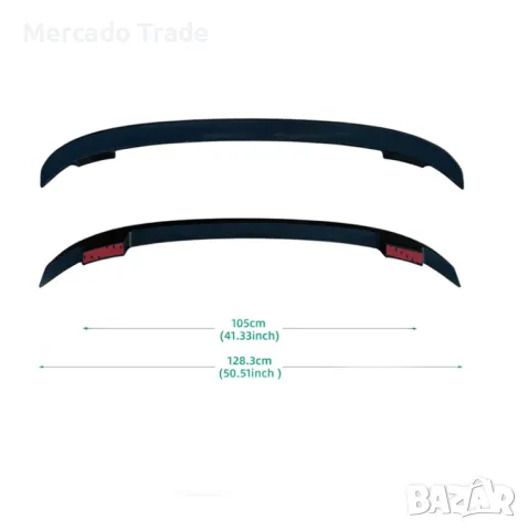 Спойлер за багажник Mercado Trade, PG306, Carbon, 128см, снимка 3 - Аксесоари и консумативи - 49469652