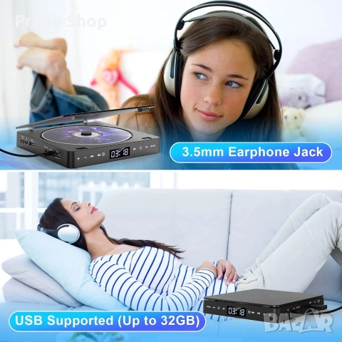 Преносим мултифункционален DVD/CD плейър Gueray, 1080P, USB, снимка 6 - Плейъри, домашно кино, прожектори - 54167693