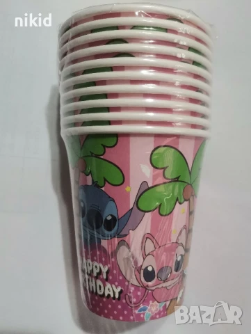 Стич stitch и Лило Lilo 10 бр картонени чаши парти рожден ден, снимка 7 - Чаши - 39534802