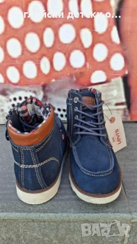 Английски детски оригинални кец/боти от естествена кожа/велур Levi's, снимка 7 - Детски боти и ботуши - 52377374