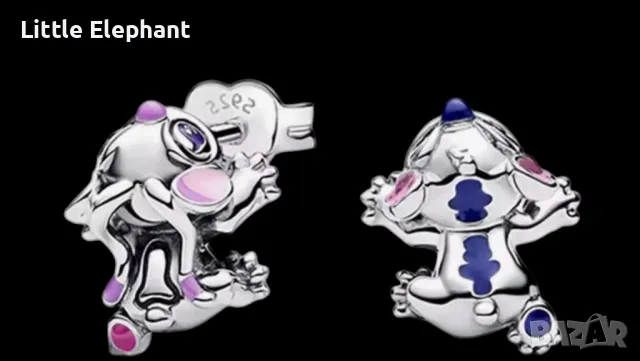Pre order Сребърни обеци "Stitch and Angel"/нови