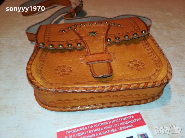 РЕТРО КОЖЕНА ЧАНТА 16Х16Х4СМ 0910211613, снимка 5 - Антикварни и старинни предмети - 34404506