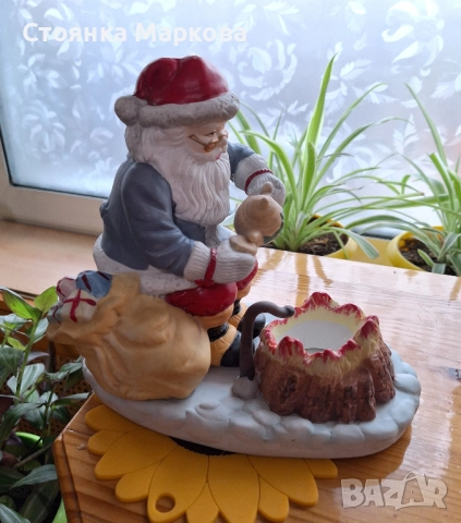 Голям керамичен Дядо Коледа на чешмата, снимка 3 - Коледни подаръци - 52654784