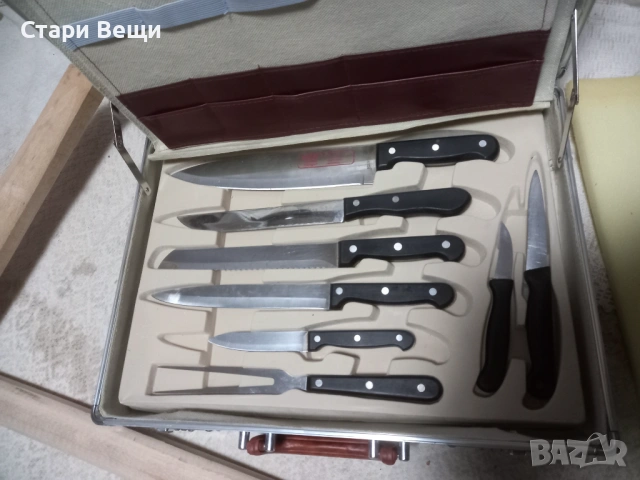 Комплект кухненски ножове с куфар , снимка 3 - Ножове - 53080392