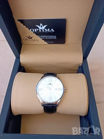 Швейцарски мъжки часовник Optima Нов, снимка 3 - Мъжки - 55988335
