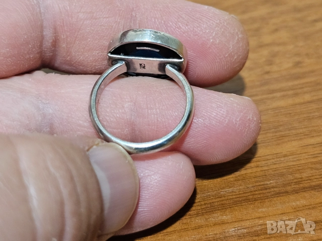 Стар сребърен пръстен с окото на Назар пази от уроки и лоши очи, снимка 3 - Колиета, медальони, синджири - 52350018