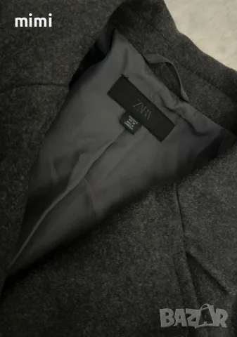 Антрацитово палто ZARA, снимка 3 - Палта, манта - 55996643