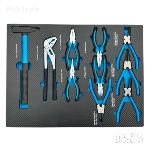 Професионален шкаф с инструменти Stahlmayer – 7 чекмеджета, неръждаем плот, 251 части, снимка 7 - Други инструменти - 52242547