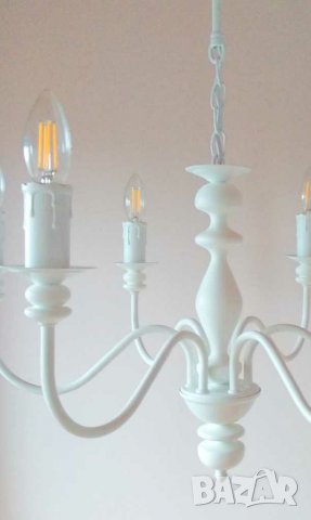 Шаби шик аплик с абажур-Бял ,модерна класическа винтидж лампа за стена с шапка,винтидж, снимка 13 - Лампи за стена - 22892605
