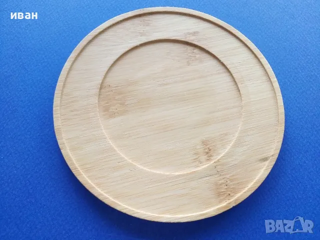 Керамична чаша с подложка от бамбук,235мл.нова в кутия, снимка 4 - Чаши - 49598683