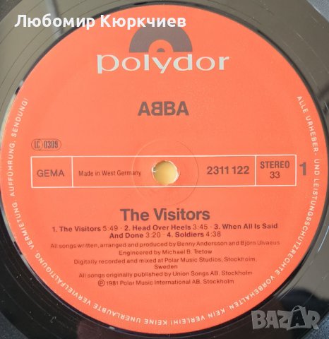 ABBA - The Visitors / 1981, снимка 5 - Грамофонни плочи - 39742110