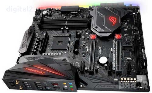 Gaming Дънна платка ASUS ROG CROSSHAIR VI Extrreme AM4 AURA RGB Нова , снимка 12 - Дънни платки - 32057470