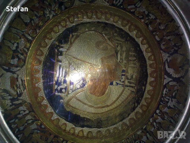 Медна паница за стена, снимка 4 - Антикварни и старинни предмети - 38687189