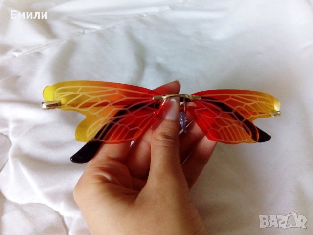 Слънчеви очила криле на пеперуда с градиент ефект, снимка 2 - Слънчеви и диоптрични очила - 35108263