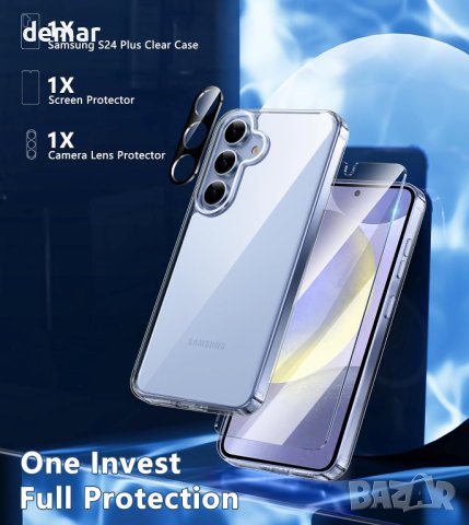 Калъф FNTCASE за Samsung Galaxy S24-Plus прозрачен военен удароустойчив , снимка 3 - Калъфи, кейсове - 44166644