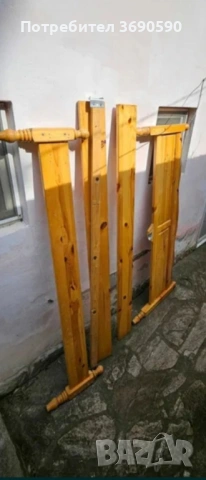 Спалня легло от масивен чам, естествен цвят