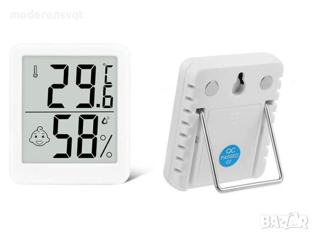 Цифров термометър метеорологична станция с магнит, закачане и стойка, снимка 2 - Друга електроника - 50563041