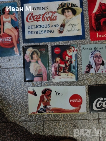 Лот 13 ламаринени табели на Coca-Cola , снимка 8 - Колекции - 52232848