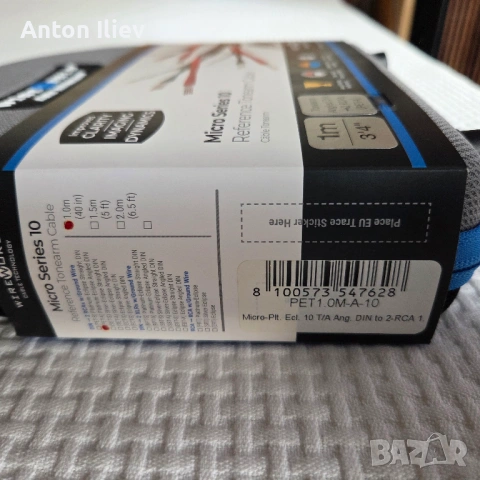 Wireworld Micro-Platinum Eclipse™ 10 Tonearm Cable 1,0m 5pin DIN 90º to 2xRCA, снимка 2 - Други - 53122133