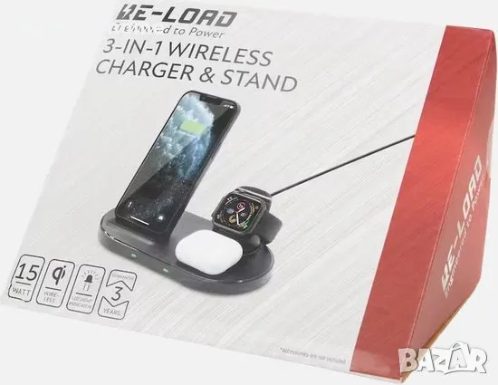 Безжично зарядно устройство 3 в 1 Re-load, снимка 3 - Безжични зарядни - 49605883