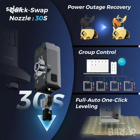 3D принтер Flashforge Creator 5, 4 независими инструментални глави, многоцветен Нулево прочистване н, снимка 4 - Принтери, копири, скенери - 55968629