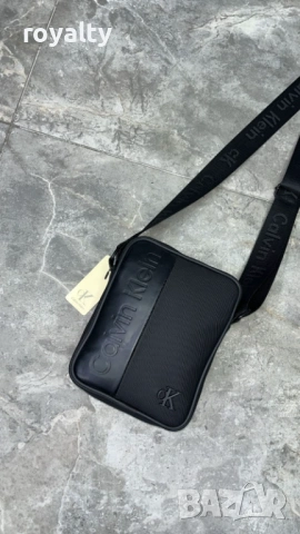 Calvin Klein Нова Черна Кожена Мъжка Чанта Хюго Бос 