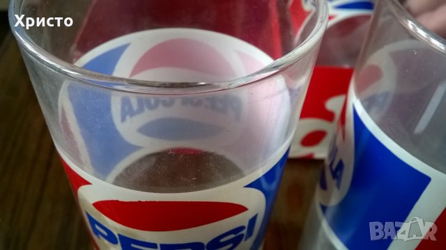 чаши стъклени антикварна рядкост 6 бр Пепси Pepsi и София, снимка 4 - Антикварни и старинни предмети - 29222599