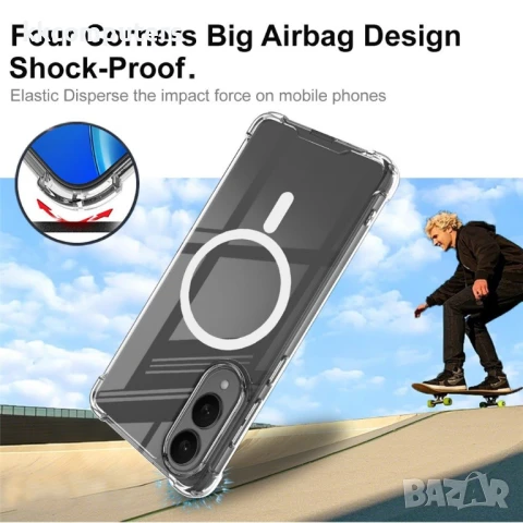 Samsung Galaxy S25 Edge IMAK Силиконов Калъф Candy Series TPU +PC/Clear MagSafe и Протектор, снимка 5 - Калъфи, кейсове - 50614658