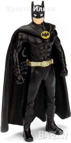 Метална количка кола Батмобил с фигура Батман 1:24 Batman Batmobile 1989г, снимка 3 - Коли, камиони, мотори, писти - 49555187