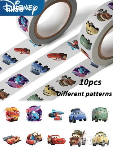 100 бр Макуин Маккуин колите McQueen  малки самозалепващи лепенки стикери за ръчна изработка подарък, снимка 2 - Други - 48255310
