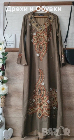 Бутикова бохо рокля бродерии и камъчета , снимка 13 - Рокли - 50303012