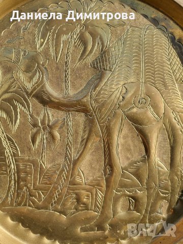 Месингова чиния, снимка 2 - Антикварни и старинни предмети - 39548989