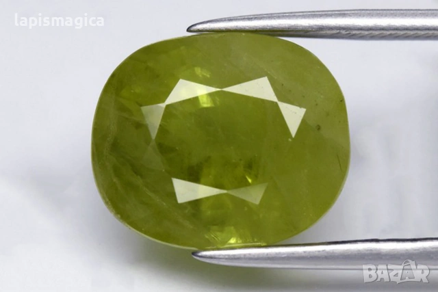Зелен сапфир 5.22ct cushion шлифовка 10.3x8.7mm