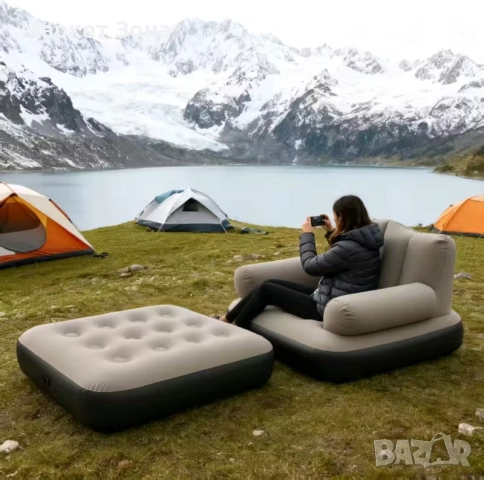 5-в-1 Надуваем Диван – Комфорт Навсякъде!, снимка 4 - Дивани и мека мебел - 51810264