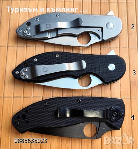 Сгъваем нож  Spyderco Domino C172, снимка 5 - Ножове - 35613292