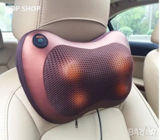 МАСАЖНА ВЪЗГЛАВНИЦА МАСАЖОР, МАГНИТНА 4 ТОЧКОВА, снимка 7 - Масажори - 48831485