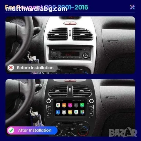 Peugeot 206 (2001-2006) Мултимедия Навигация Android, снимка 2 - Аксесоари и консумативи - 50064380