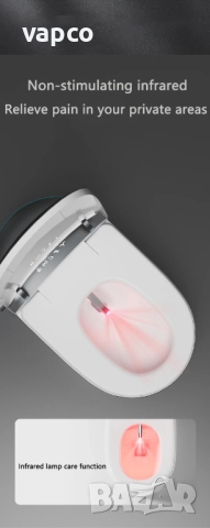 Мултифункционална розова смарт тоалетна L9 с биде, подгрев, сушене, масаж, снимка 8 - Други - 52472161