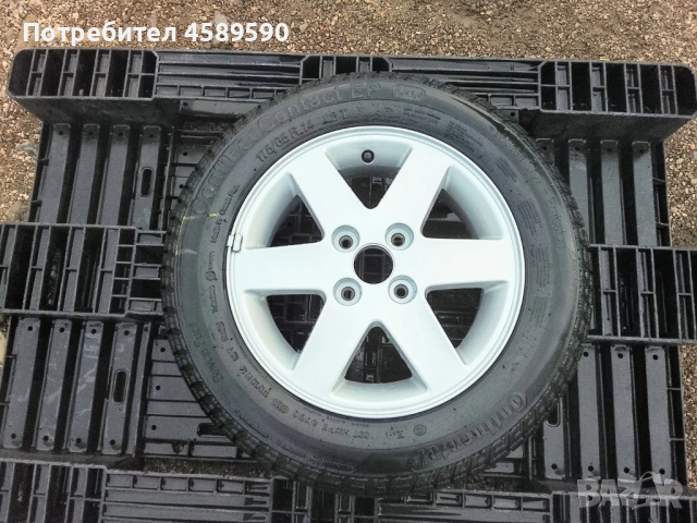 ЧИСТО НОВО Алуминиева джанта 14цола 4x100+НОВА ГУМА Continental за Toyota,Suzuki,Kia,Hyundai,Subaru