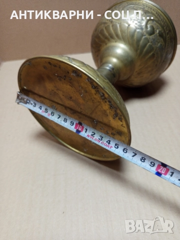 Стара Голяма Бронзова Газена Лампа Фенер. , снимка 10 - Антикварни и старинни предмети - 52381647