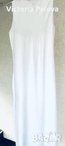 Дълга бяла рокля ARMANI EXCHANGE  оригинал, снимка 5 - Рокли - 47728732