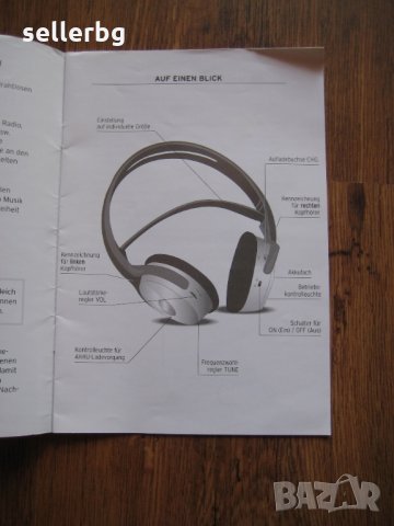 Книжка с инструкции за безжични слушалки ТСМ, снимка 2 - Други - 31224218