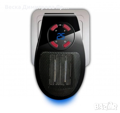 Мини керамичeн отоплител Taurus TROPICANO PLUG HEATER – 500W, дигитален дисплей, таймер, снимка 3 - Отоплителни печки - 51523753