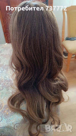 Светло кестенява с руси краища перука, снимка 2 - Аксесоари за коса - 52811273