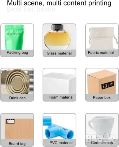 Мобилен мастиленоструен принтер Bewinner M90 с 4,3 инча екран и  дюза 0,5 инча, снимка 11 - Принтери, копири, скенери - 49603769