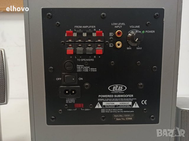 Субуфер Eltax +5колонки, снимка 6 - Тонколони - 31150355