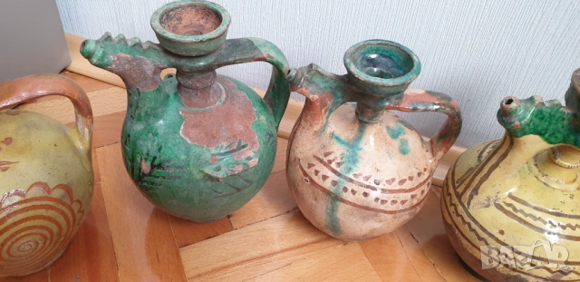 Лот от 8 броя старинни български крондири, бърдета, керамика, снимка 5 - Антикварни и старинни предмети - 54313809